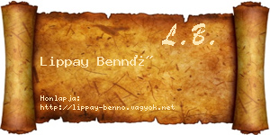 Lippay Bennó névjegykártya