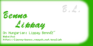benno lippay business card